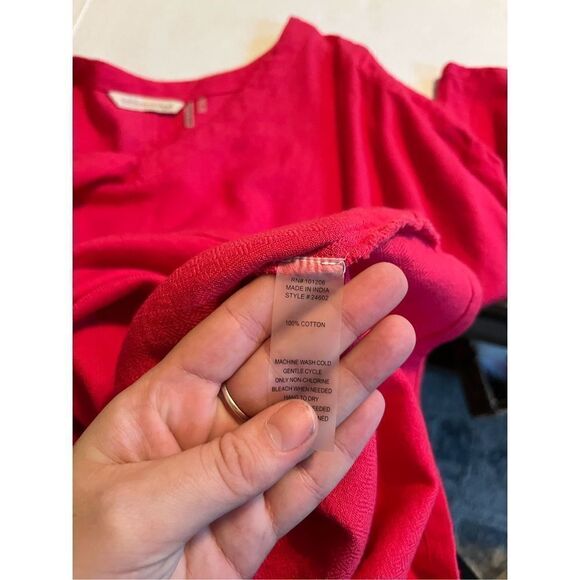 Soft Surroundings XS rose pink Gabby Gauze tunic - Picture 5 of 6